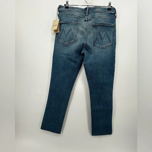 NWT $238 MOTHER Mid Rise Dazzler Ankle Fray Riding The Cliffside - Picture 3 of 9